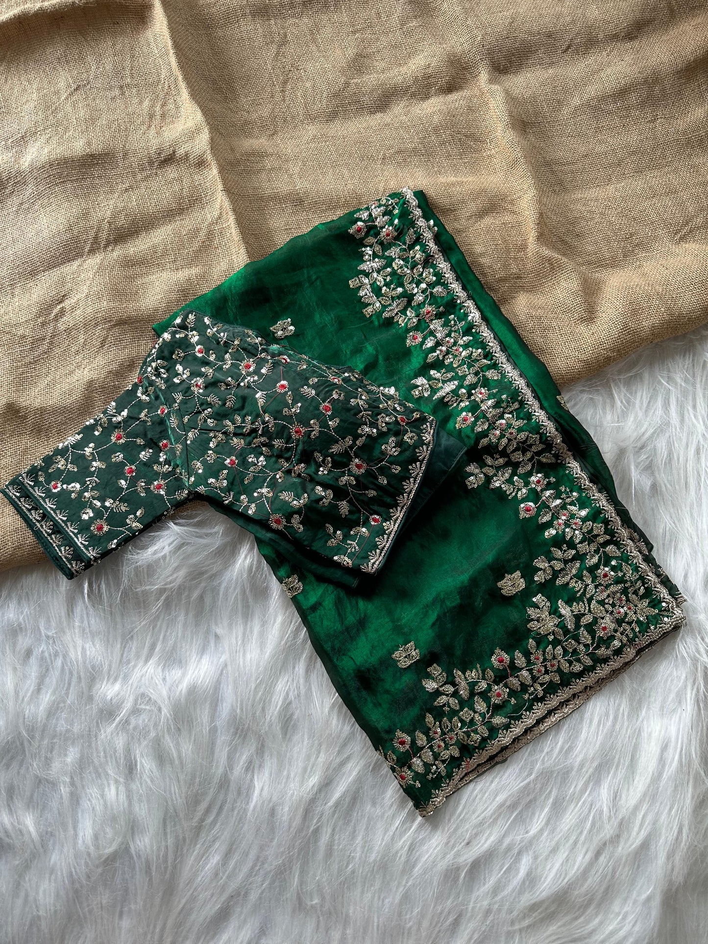 Satin silk saree