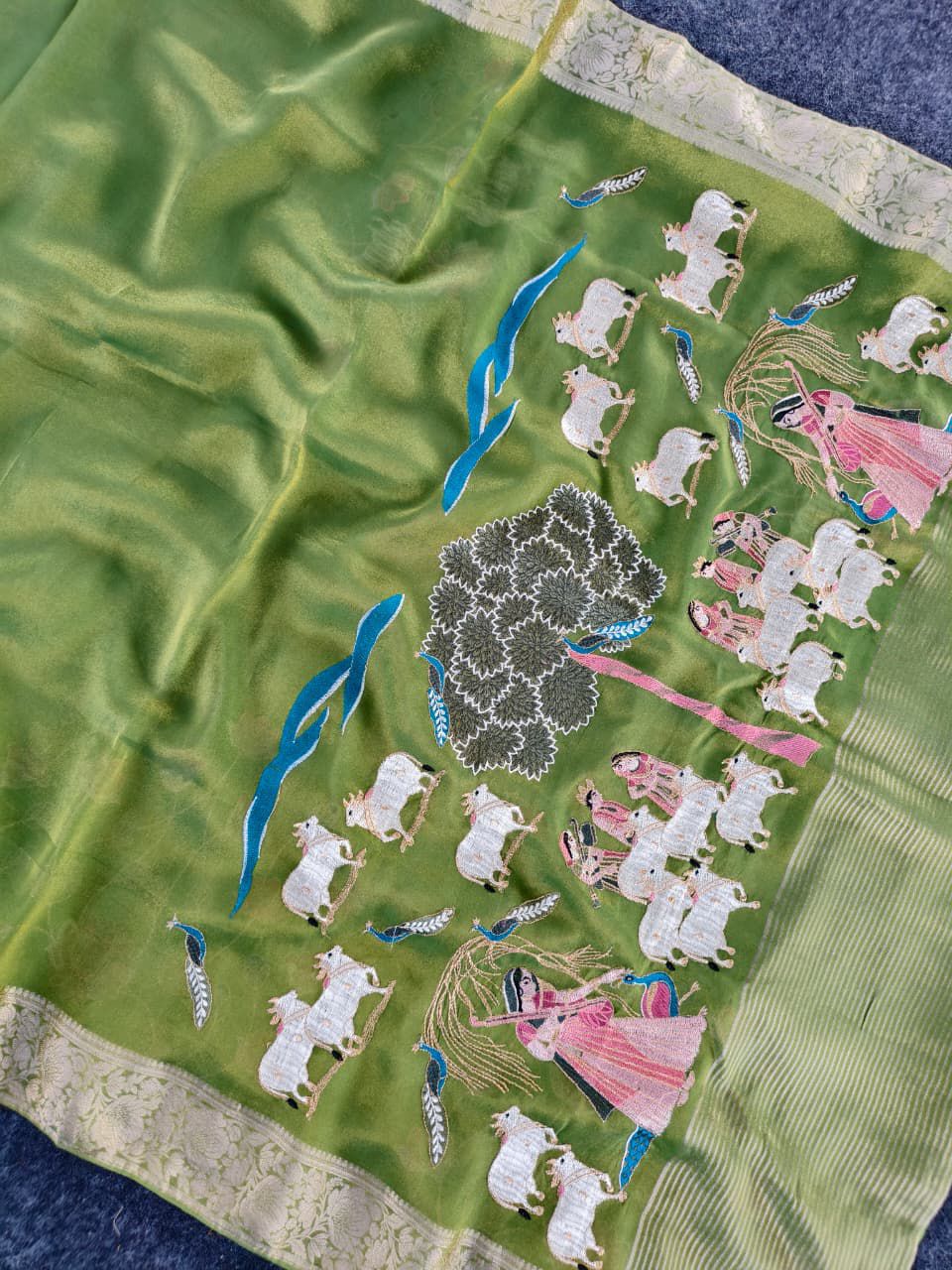 Viscose tissue sarees