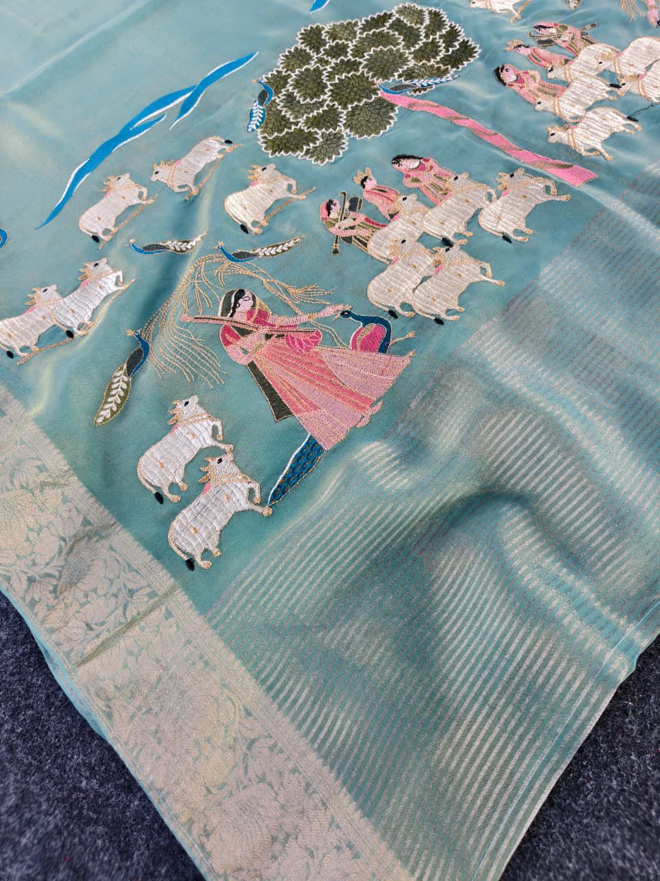 Viscose tissue sarees