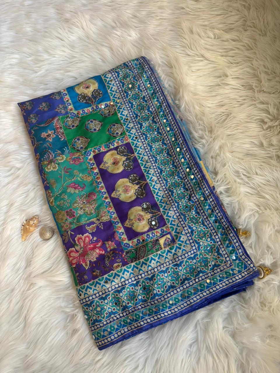 Soft Chinnon with beautiful print