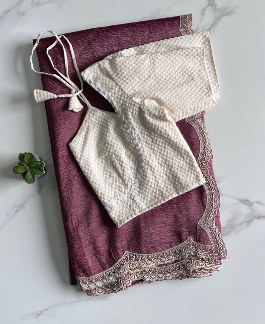 Crunchy crush saree