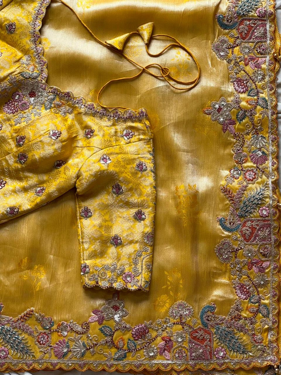 Pure soft dola silk saree