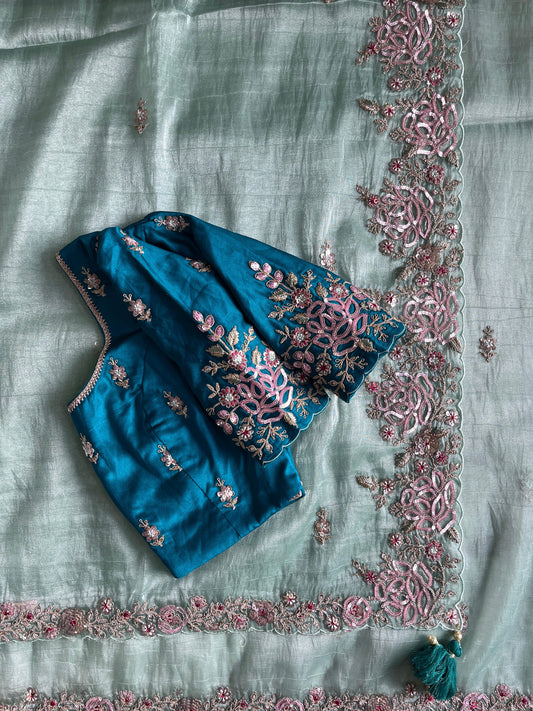 Pure banarasi tissue saree