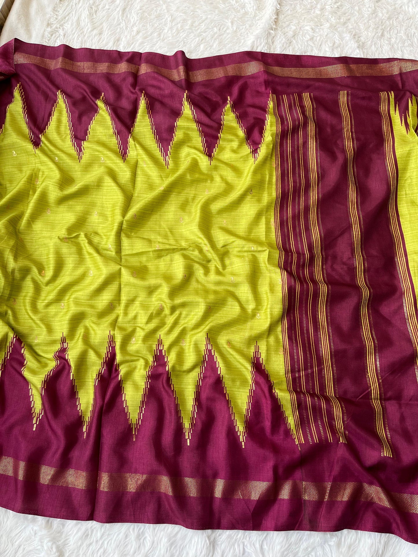 Dupion crepe silk saree