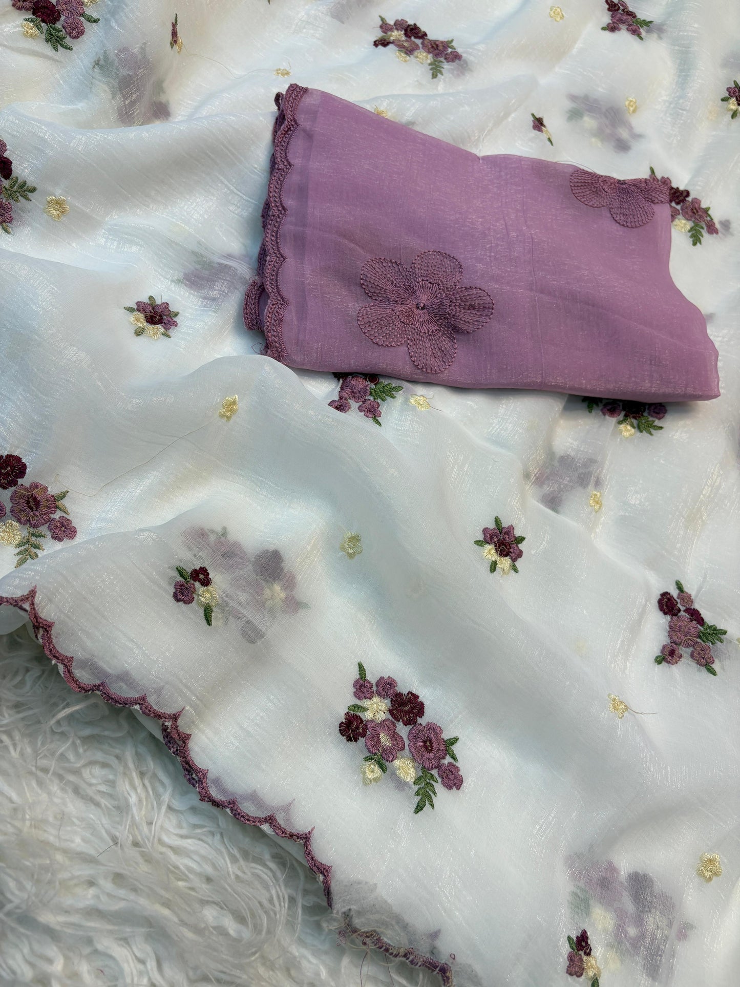 Crunchy silk saree