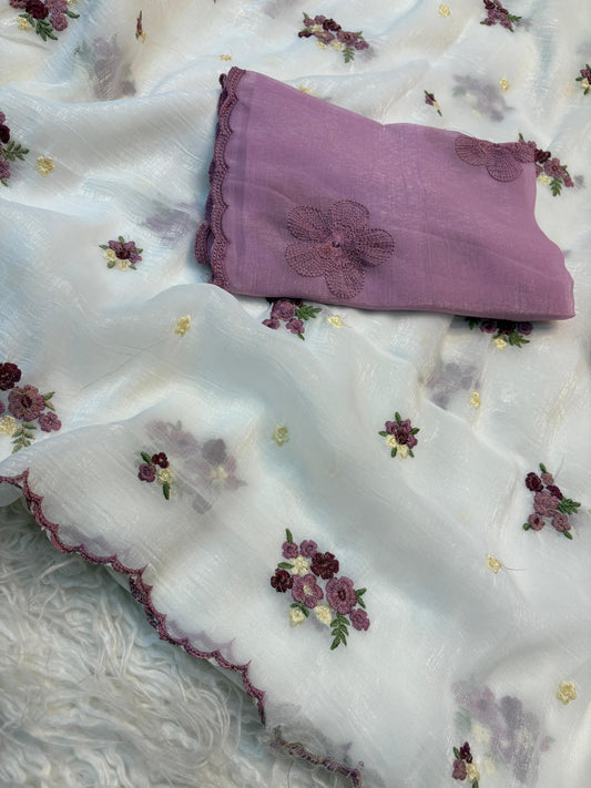 Crunchy silk saree