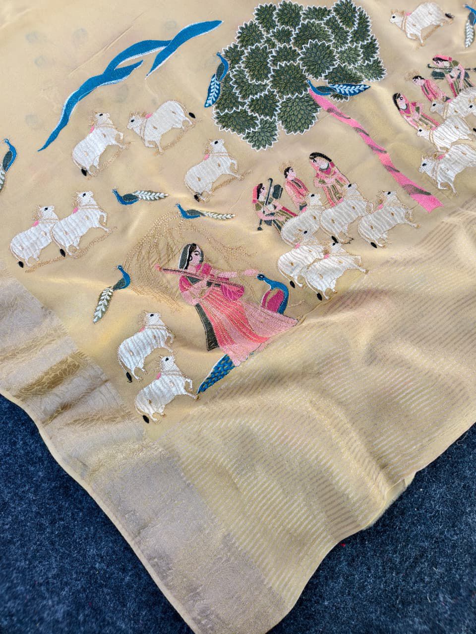 Viscose tissue sarees