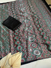 Ajrakh mirror work saree