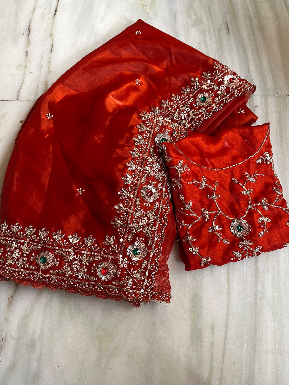 Pure satin silk saree
