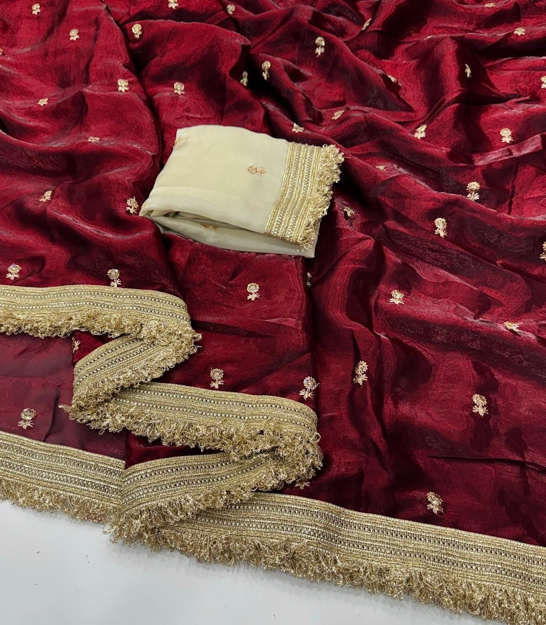 Space Sattin silk saree