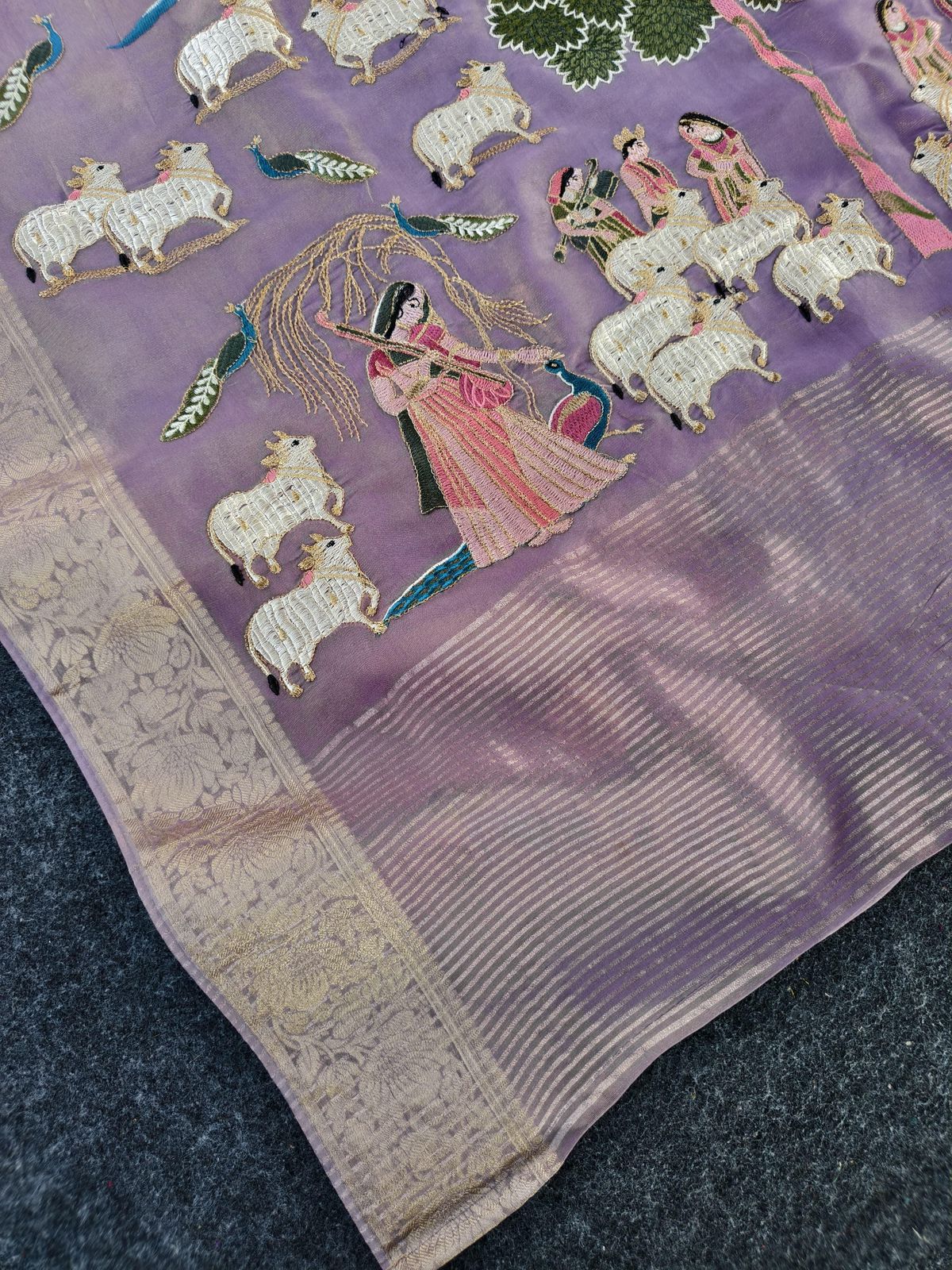 Viscose tissue sarees