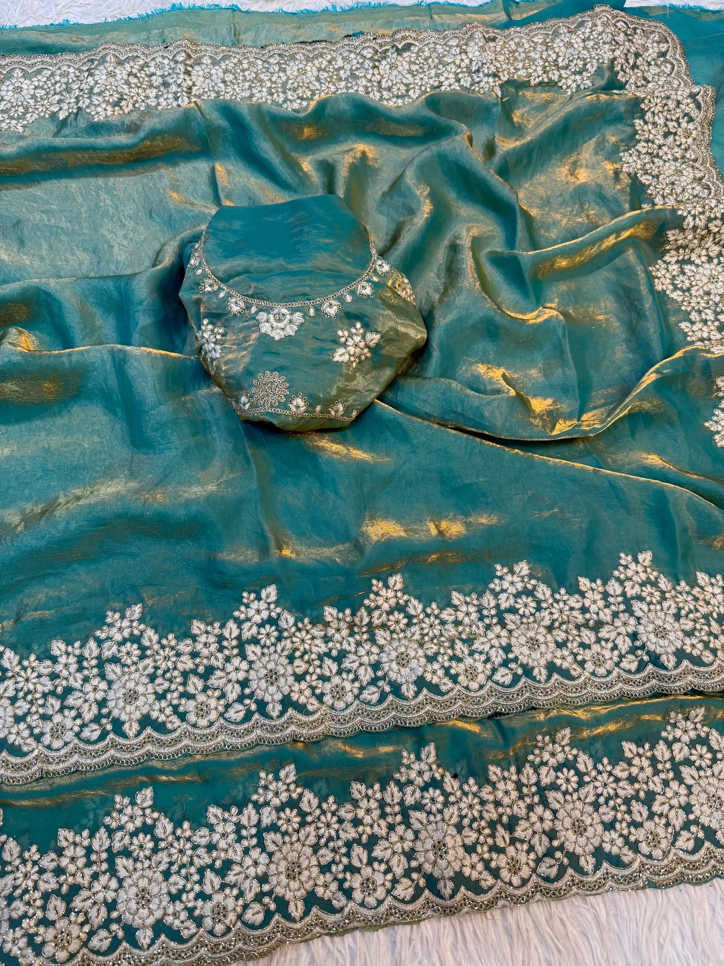 Space Silk Fabric Saree