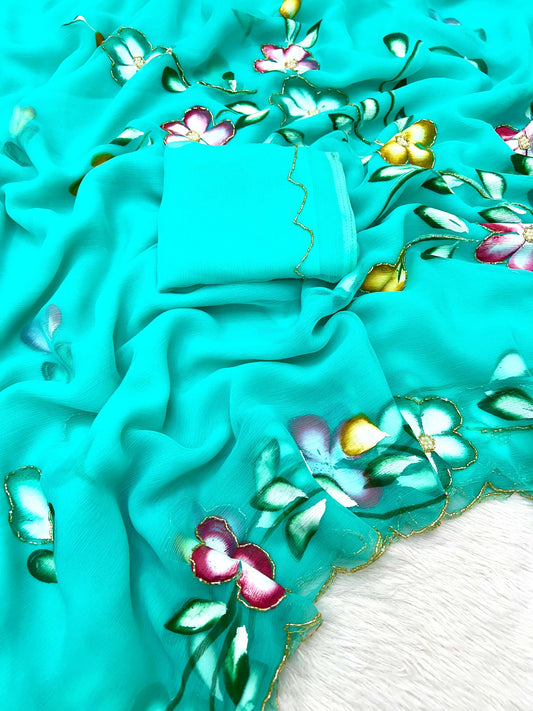 Pure chiffon saree