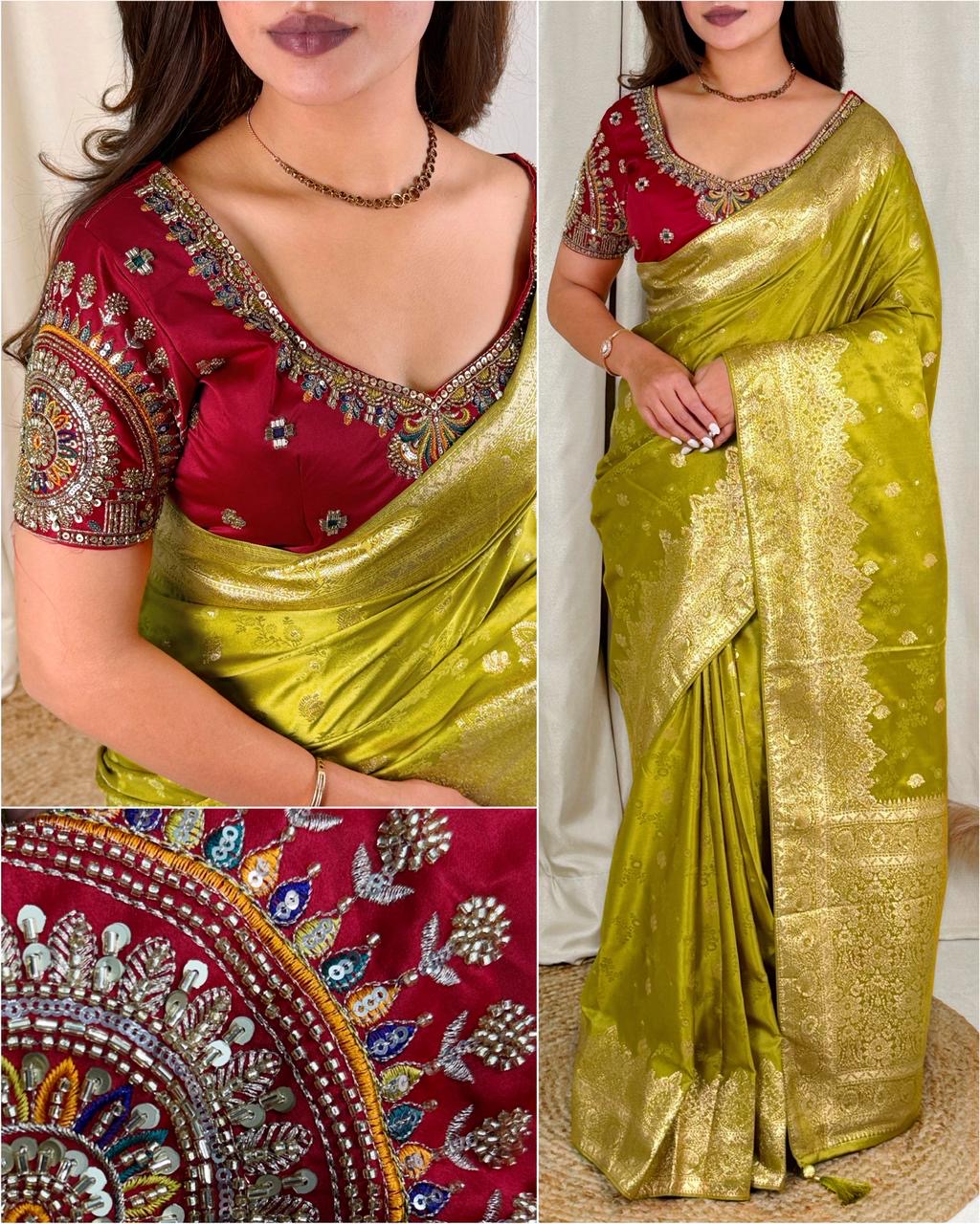 Banarasi satin silk saree