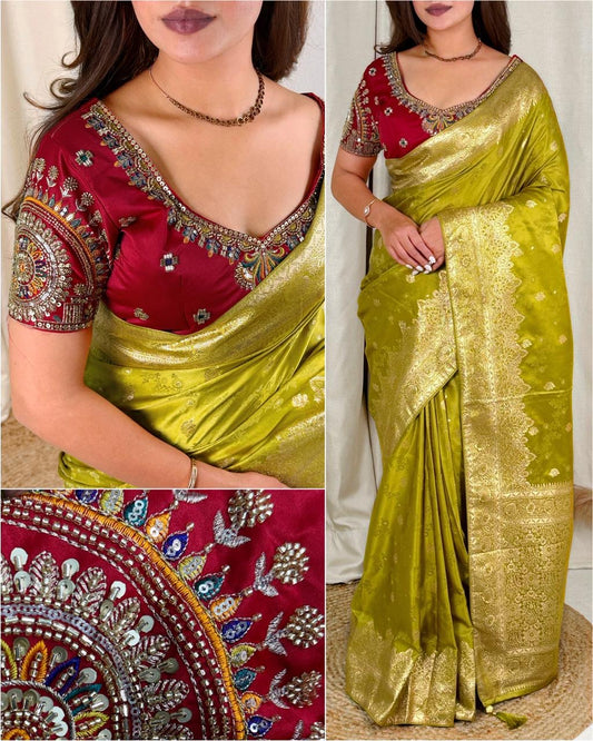 Banarasi satin silk saree
