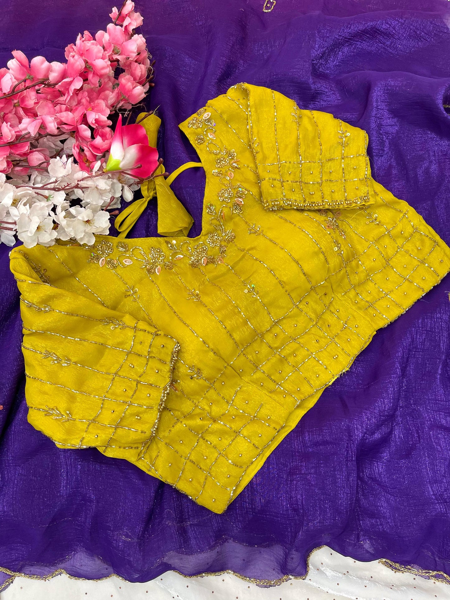 Pure soft crunchy silk saree