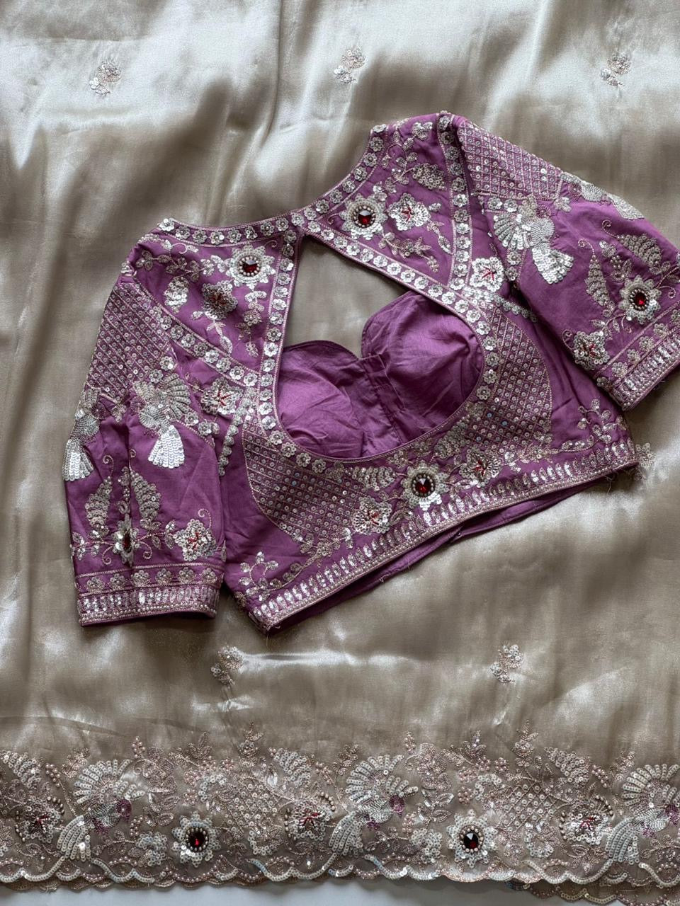 Pure soft simmer tissue silk saree