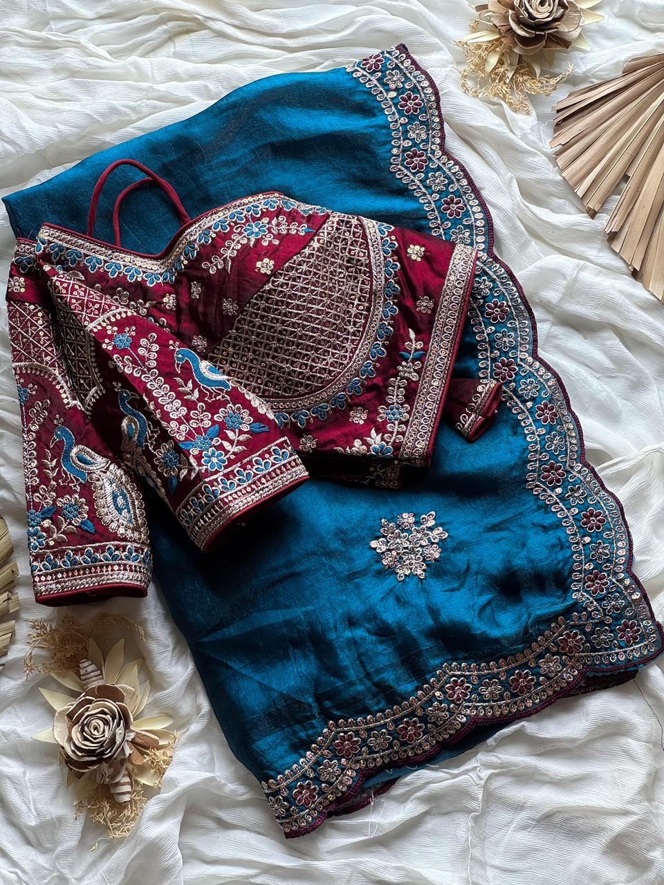 Premium space silk saree