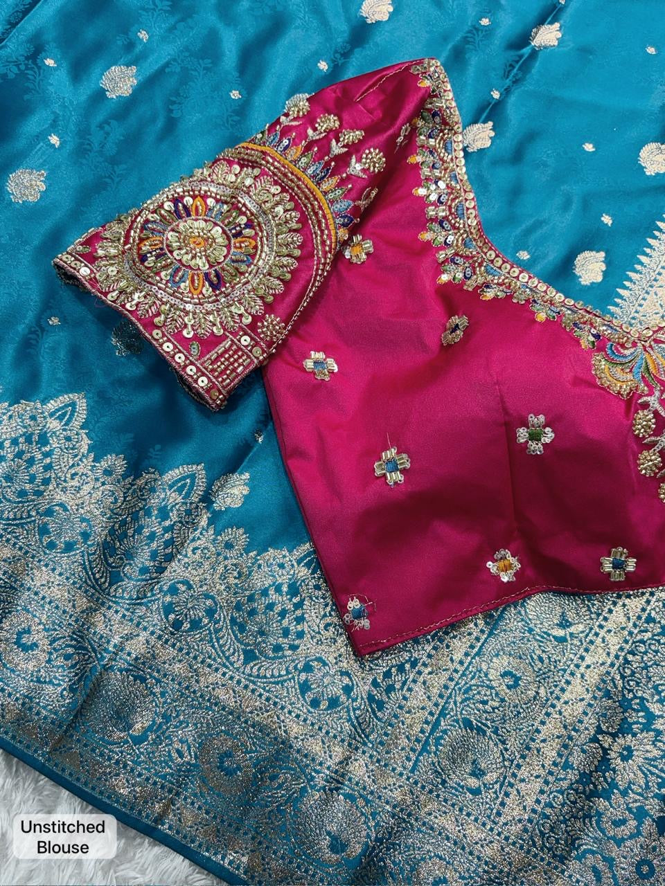Banarasi satin silk saree