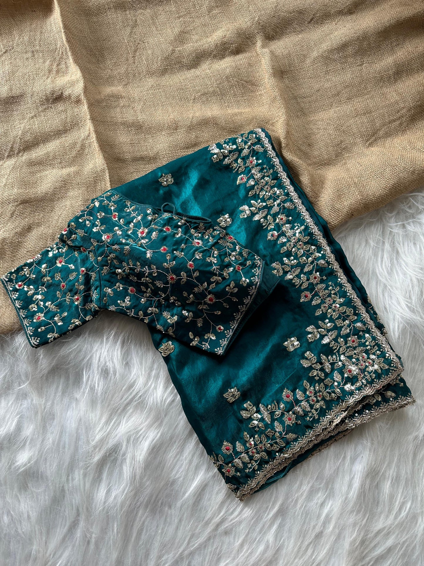 Satin silk saree