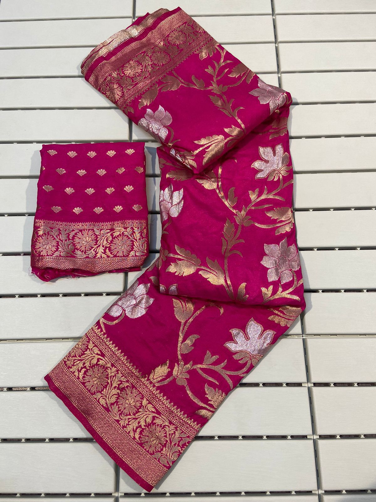 Pure Soft Khadi Georgette Silk Saree
