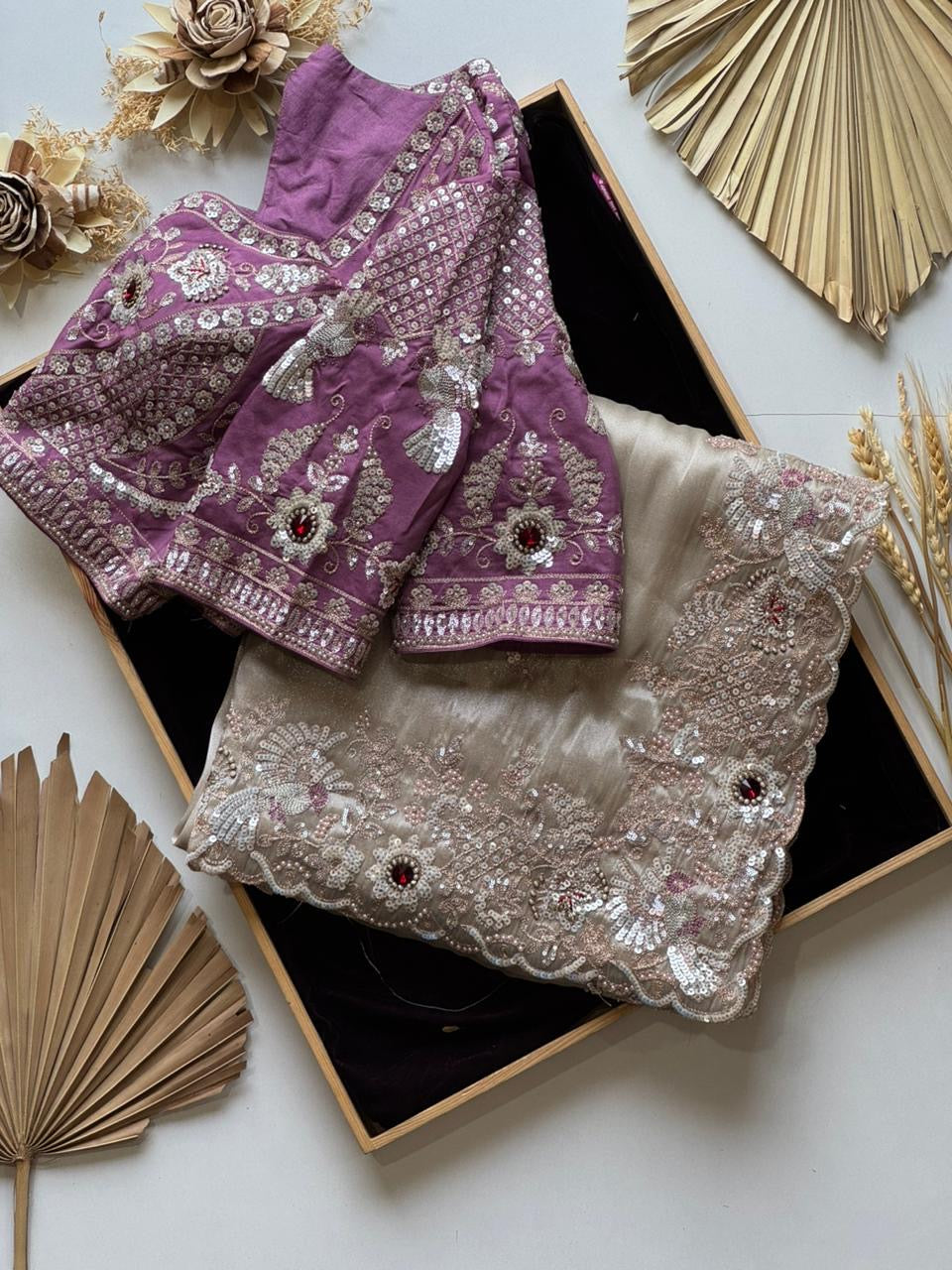 Pure soft simmer tissue silk saree