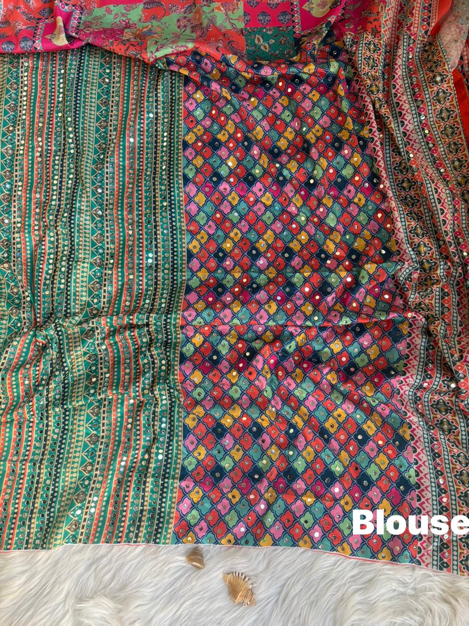 Soft Chinnon with beautiful print