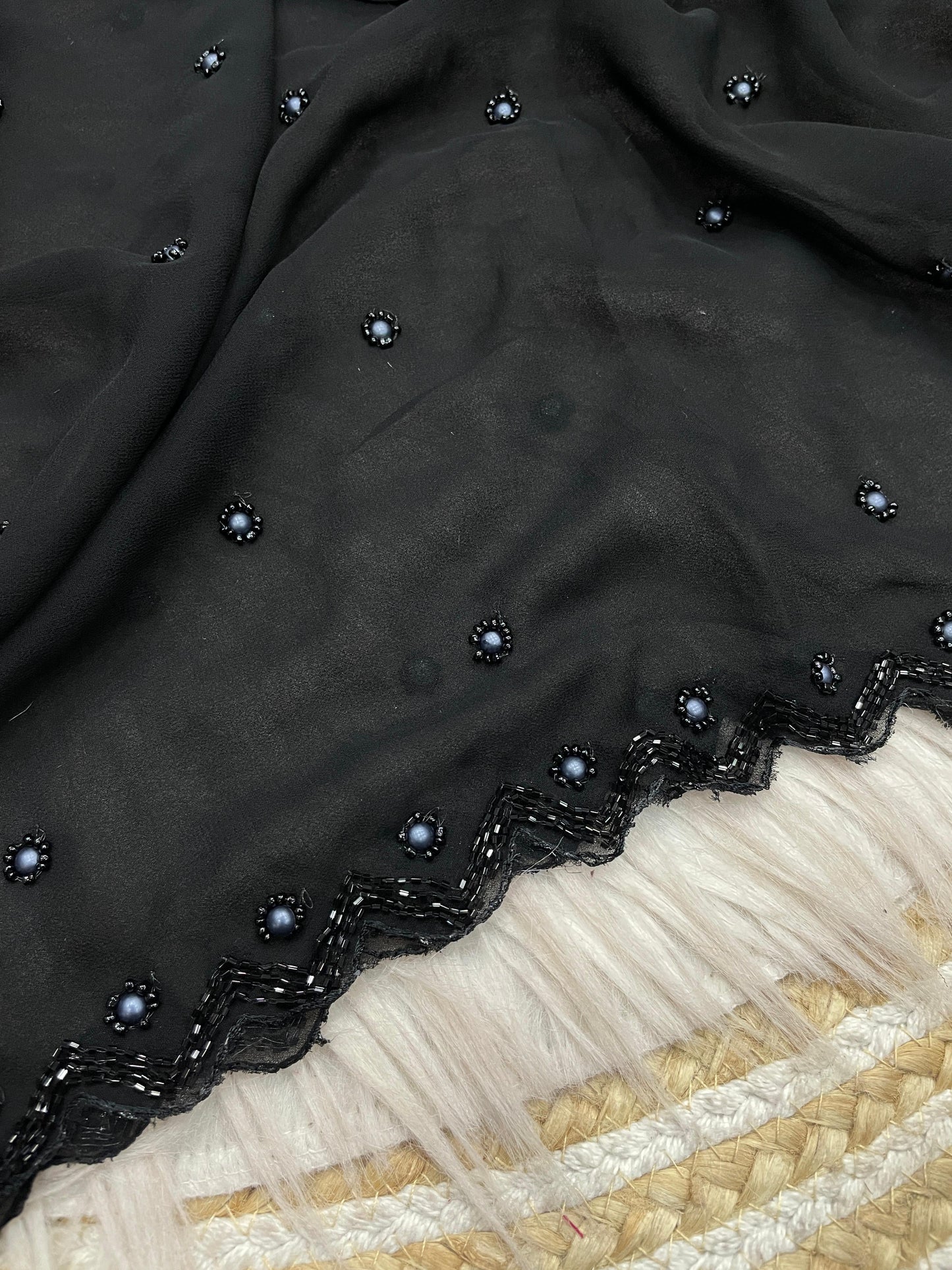 Black Georgette saree