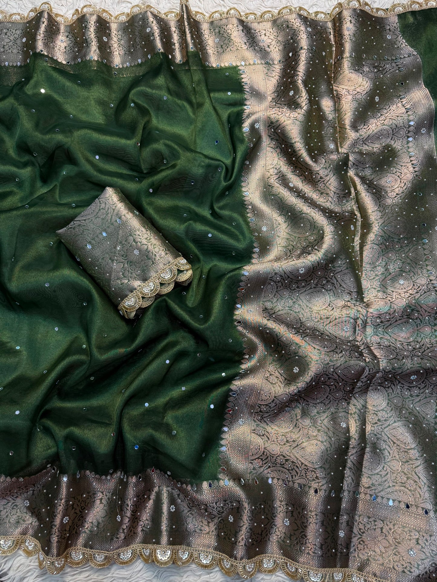 Woven Banarasi tissue  silk saree
