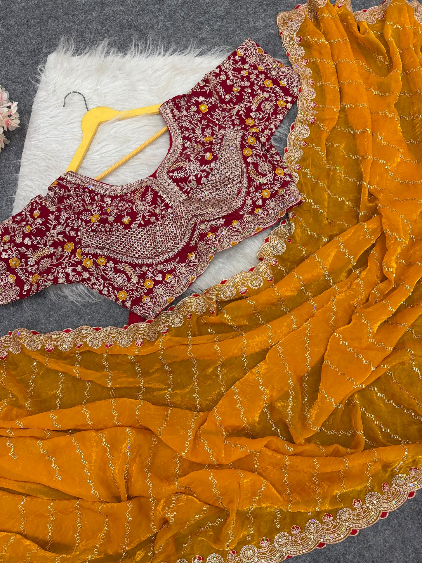 Space silk saree
