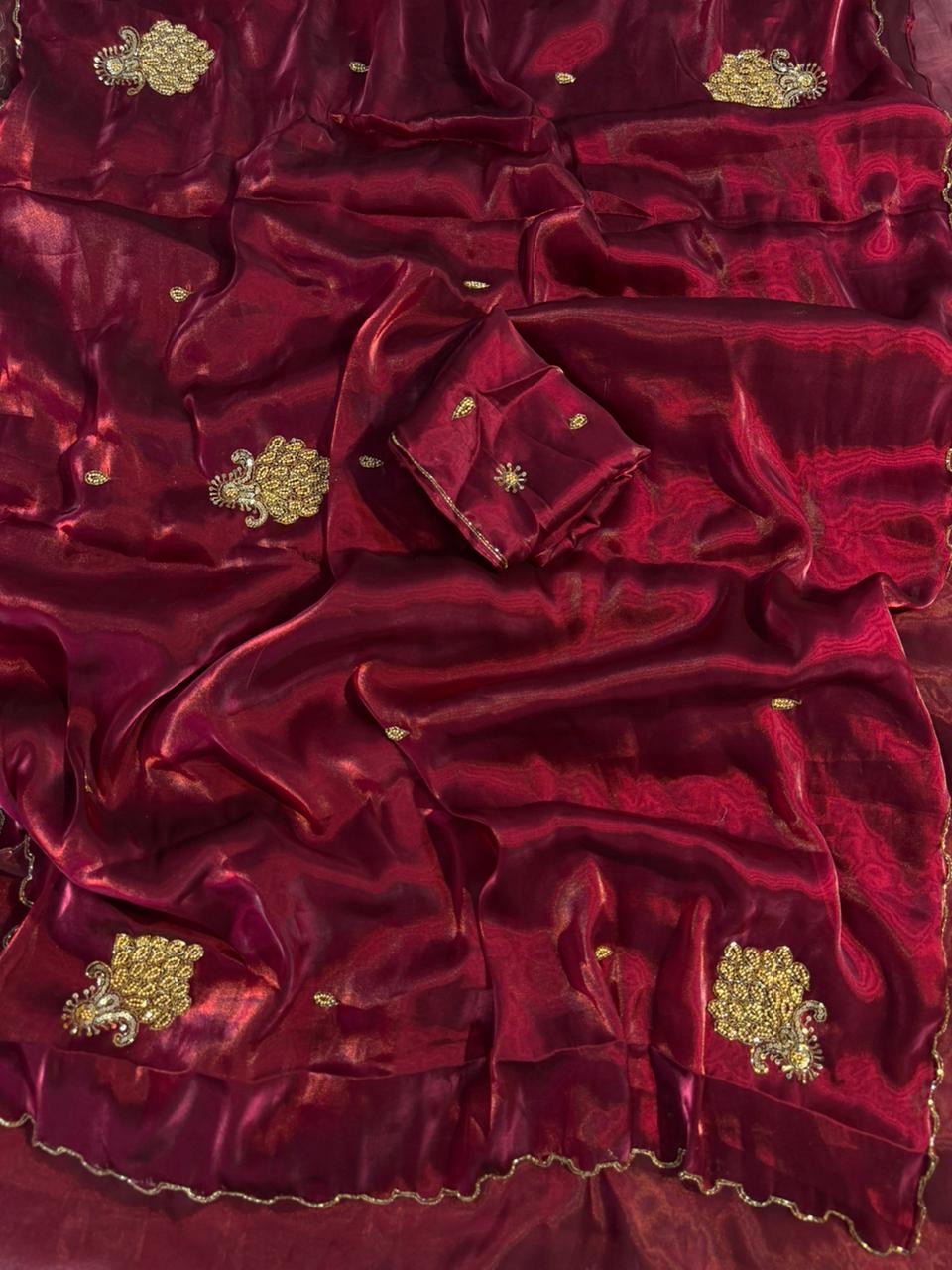 Satin silk saree