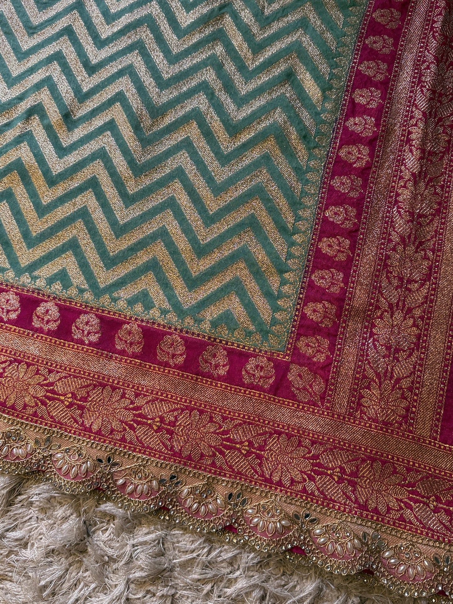 Katan georgette silk saree