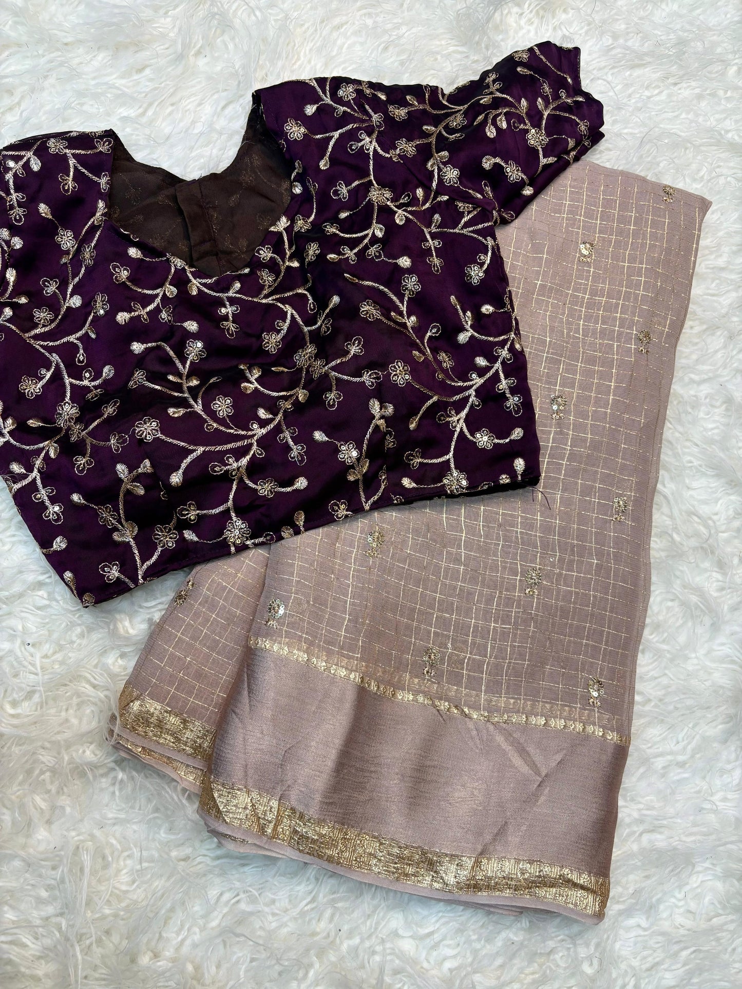 Pure viscose georgette saree