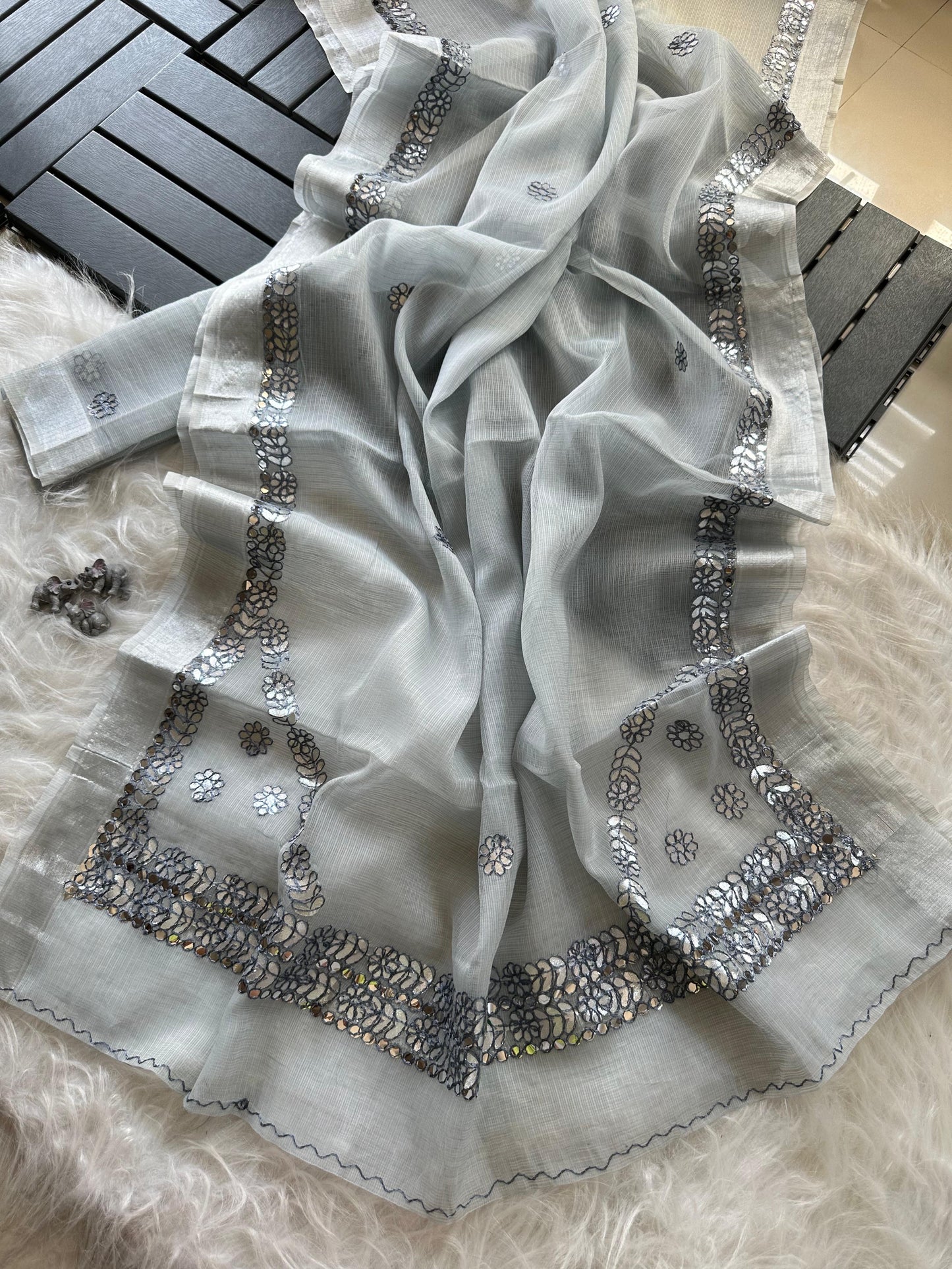 Kota doriya gota work design saree
