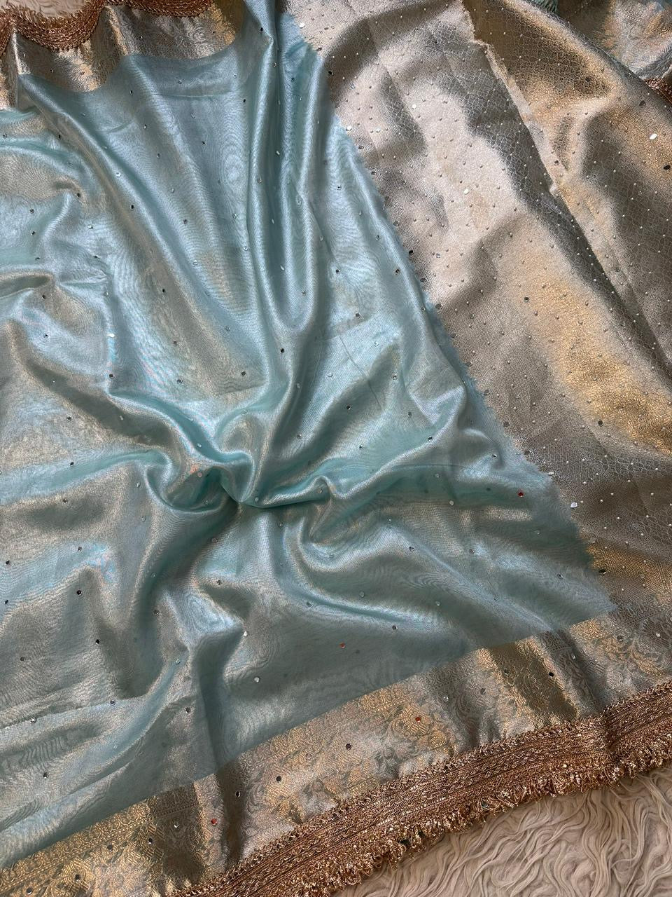 Banarasi maharani tissue in daimond avtar saree
