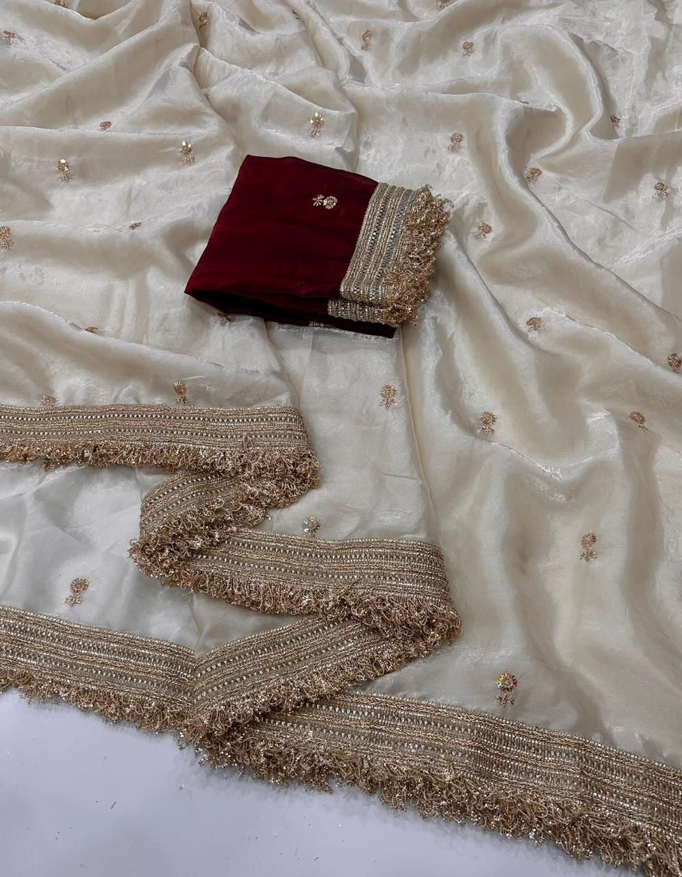 Space Sattin silk saree