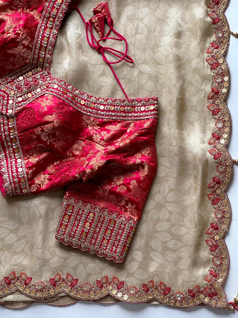 Pure soft dola silk saree