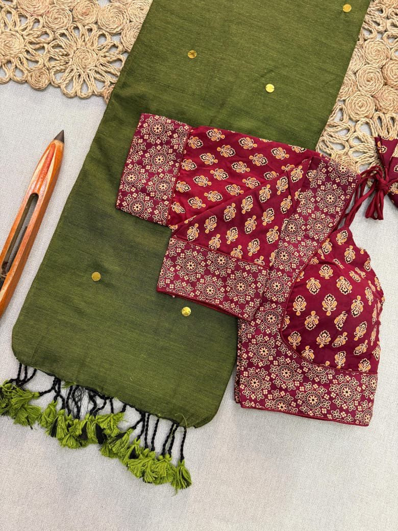 KHADI COTTON With Gini Work