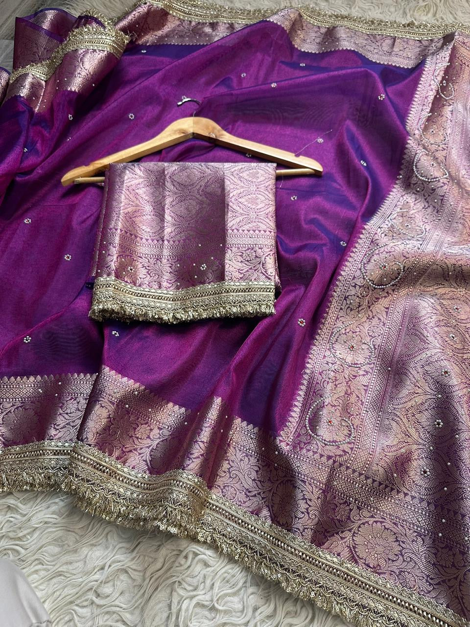 Banarasi maharani tissue saree