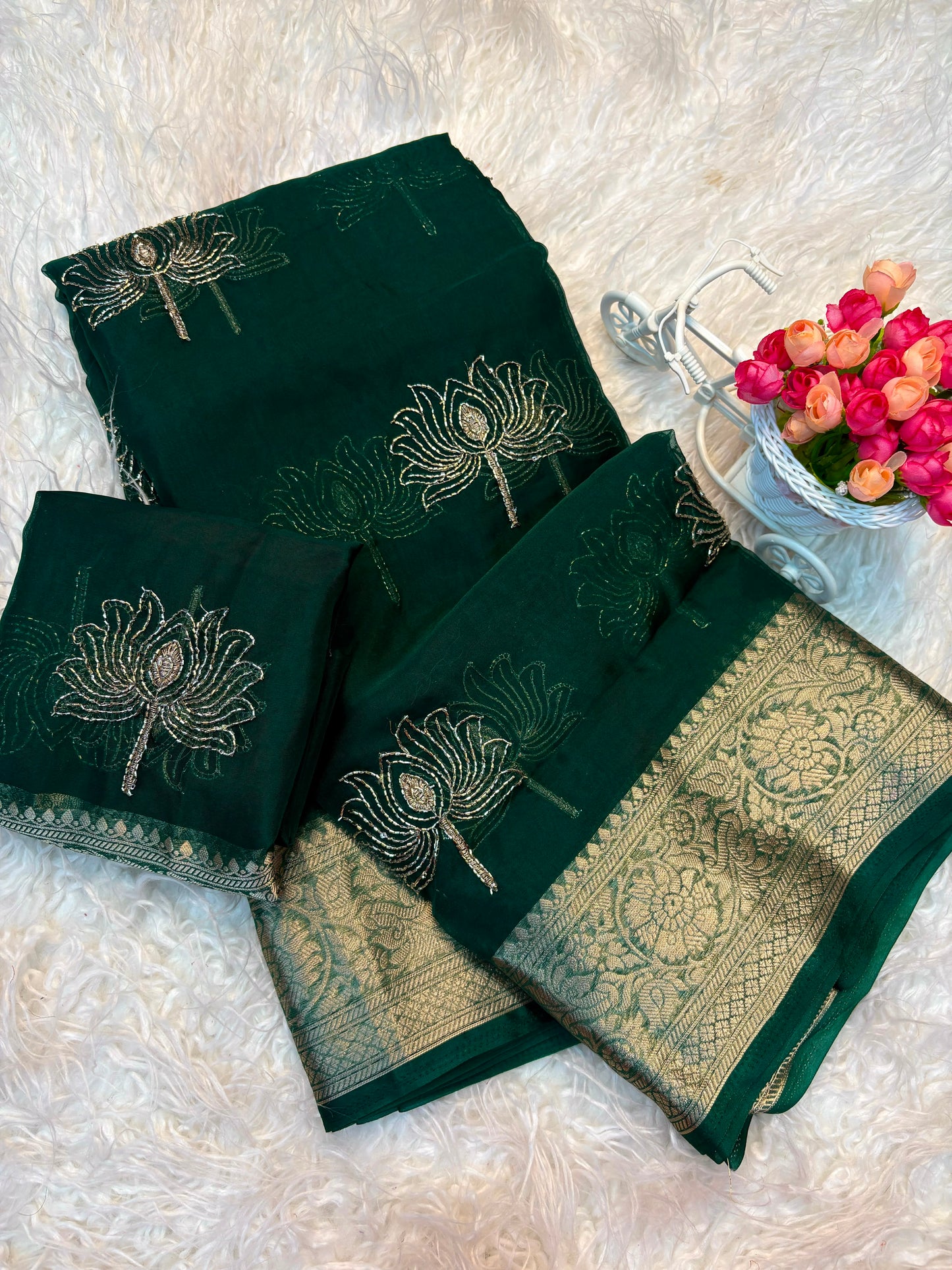 Organza silk saree