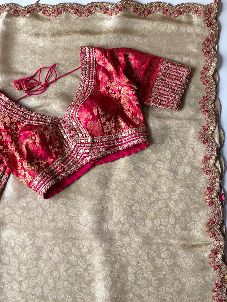 Pure soft dola silk saree