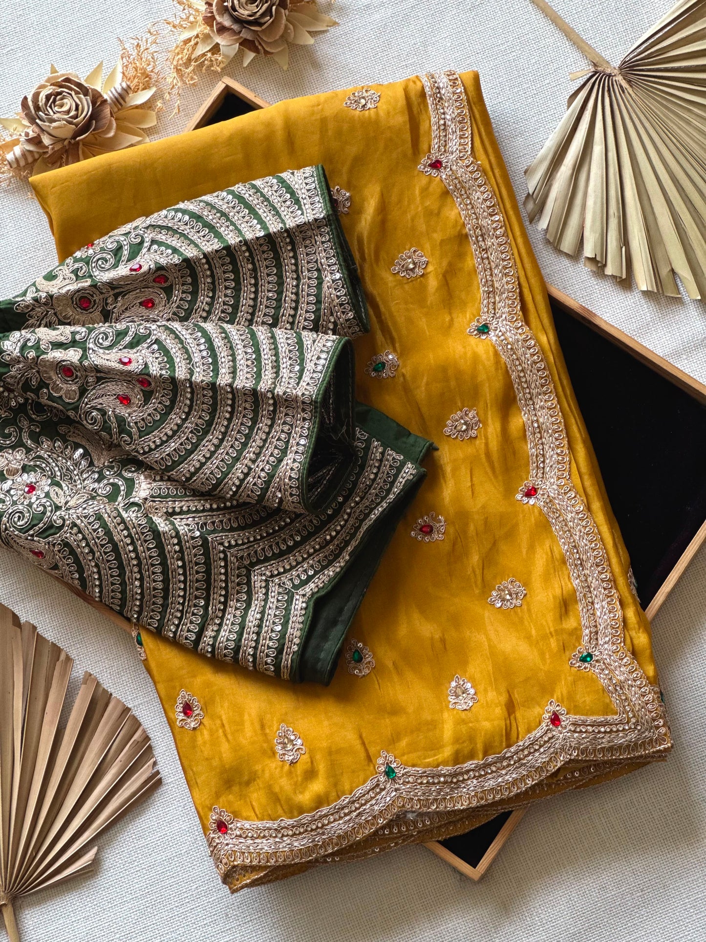 Tissue crepe silk saree