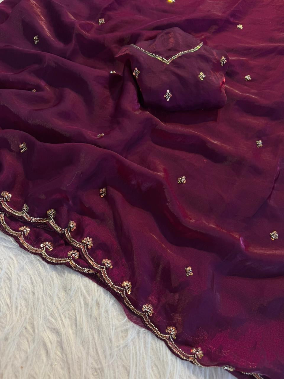Space silk saree