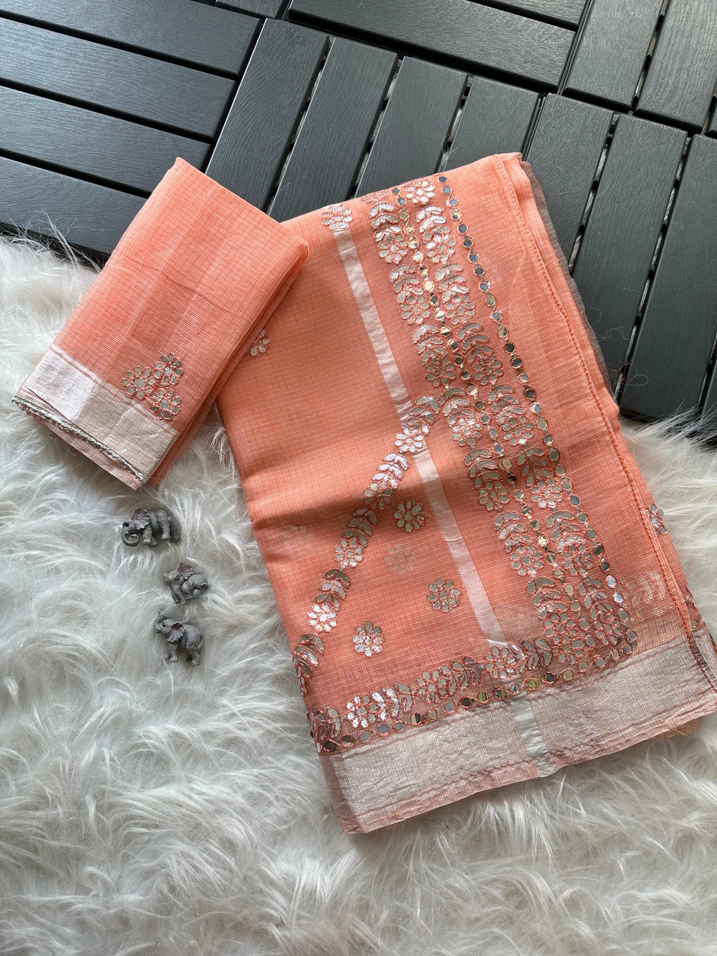 Kota doriya gota work design saree