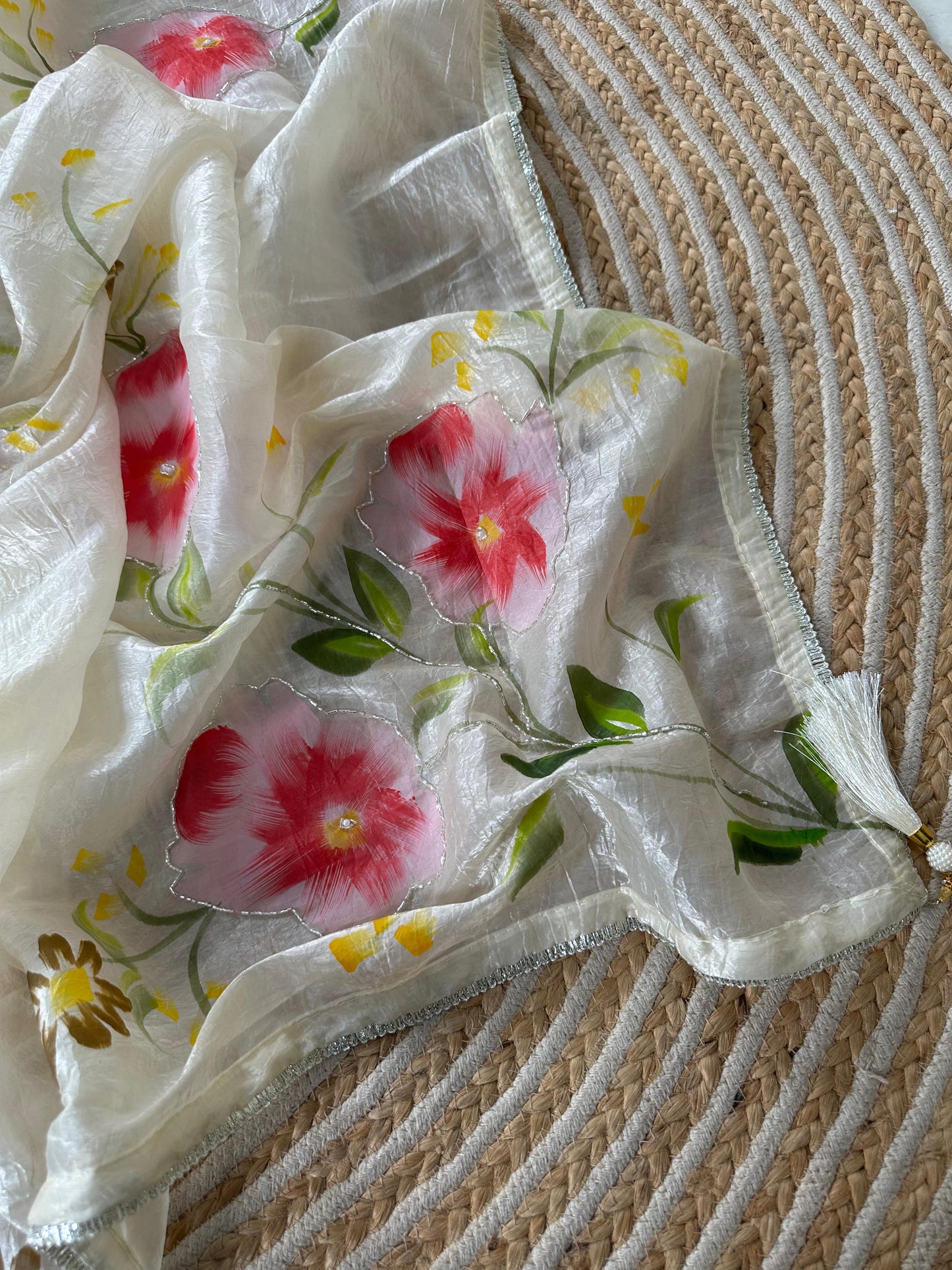 Crush silk saree