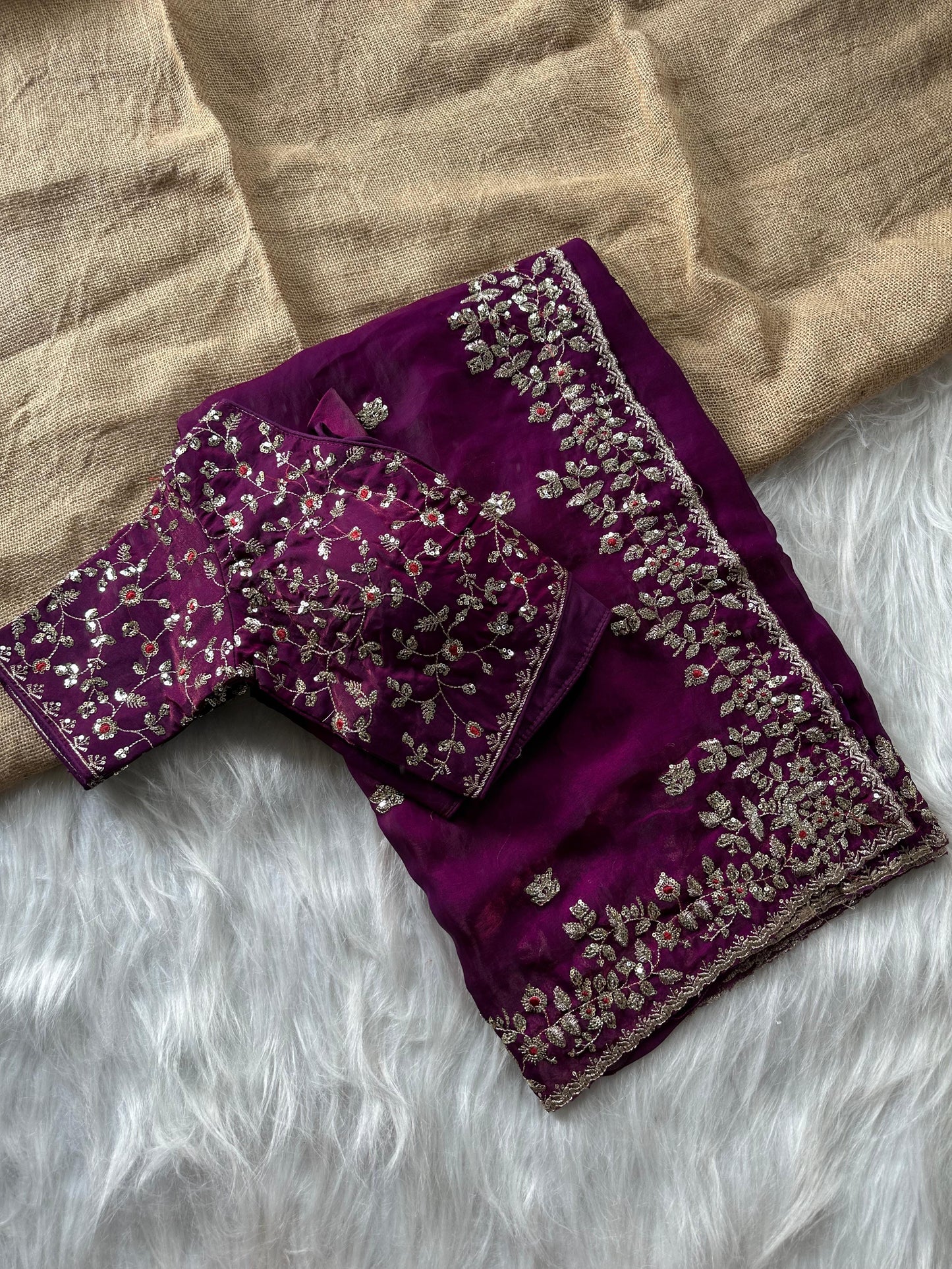 Satin silk saree