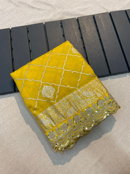 Pure Crepe Khadi Silk Pattu Saree