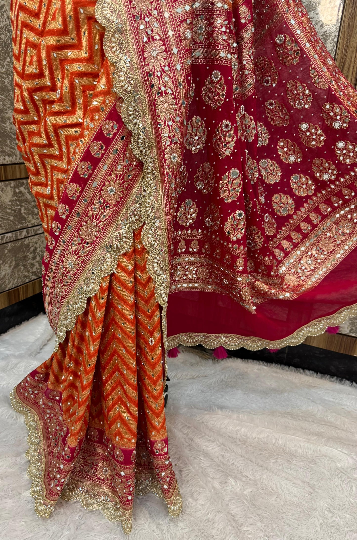 banarasi SOFT KATAN GEORGETTE SILK saree