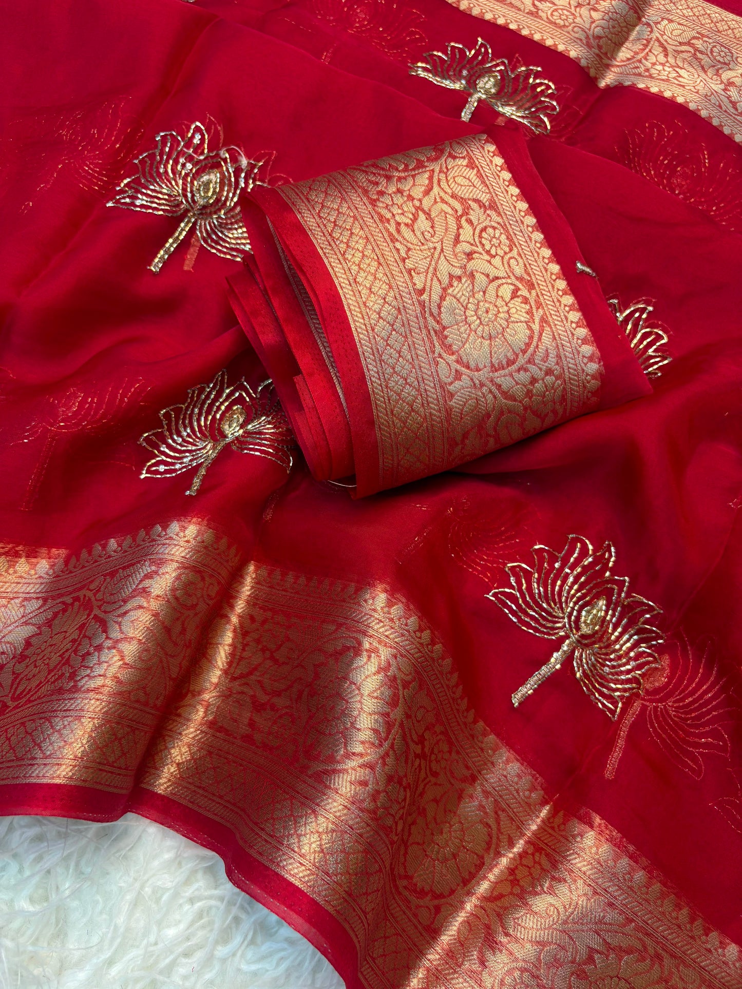 Organza silk saree