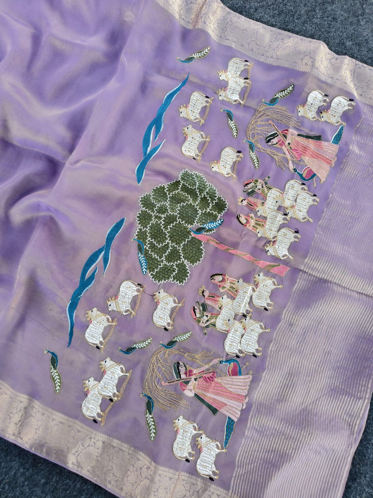 Viscose tissue sarees